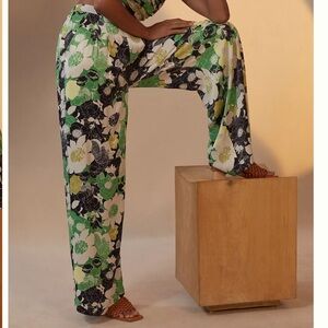 ANTHROPOLOGIE floral printed wide leg pant